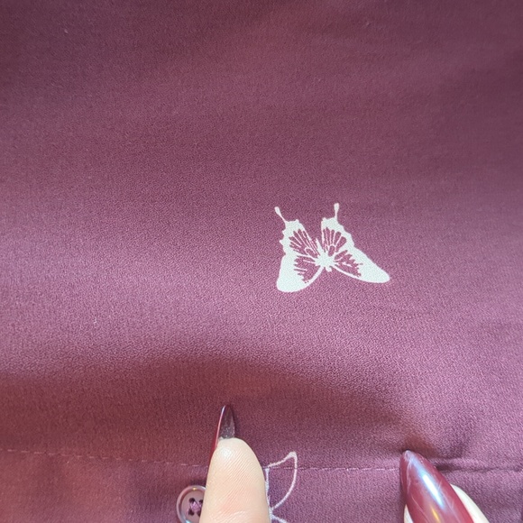 Wine Color Como Blu blouse Size L - Picture 5 of 5